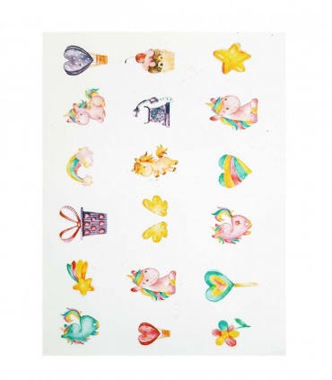 لنز ناخن مدل یونیکورن آبرنگی