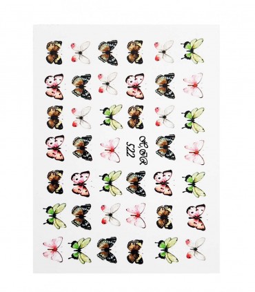 لنز ناخن مدل پروانه زیبا