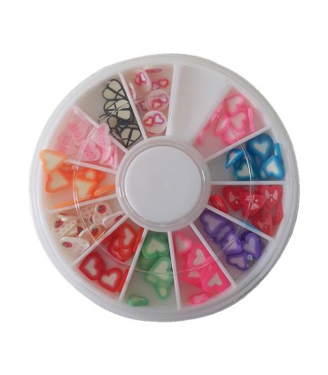 نگین ناخن ترکیبی طرح قلب