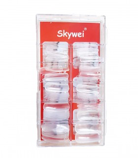 قالب کاشت ناخن 1۰۰ عددی شیشه ای Skywei