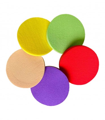 پد آرایشی گرد رنگی 5 عددی