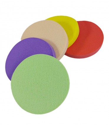 پد آرایشی گرد رنگی 5 عددی۱