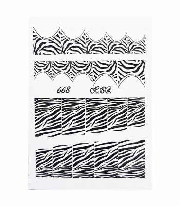 لنز ناخن مدل زبرا