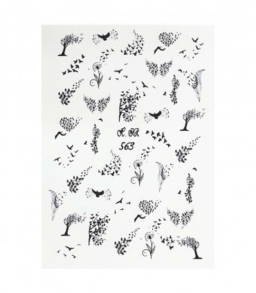 لنز ناخن مدل پرواز پرنده ها 2