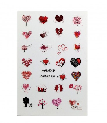 لنز ناخن مدل قلب 2