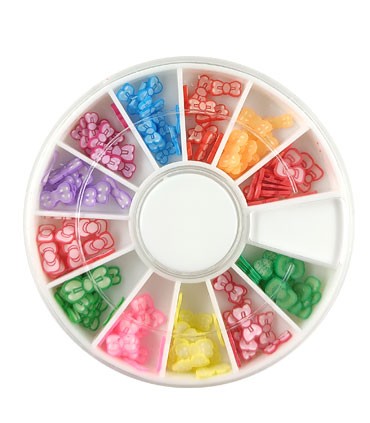 نگین ناخن ترکیبی طرح پاپیون