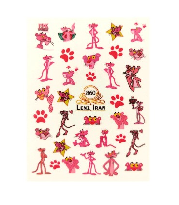 لنز ناخن مدل پلنگ صورتی