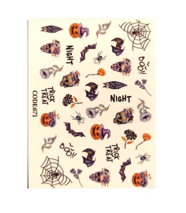 لنز ناخن مدل هالووین 1