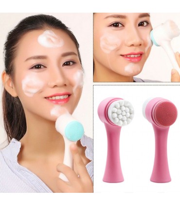 فیس براش و ماساژور دستی دوسر آبی