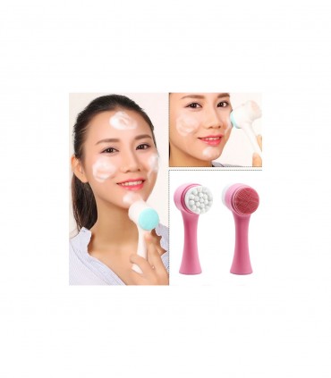 فیس براش و ماساژور دستی دوسر سرخابی صورت