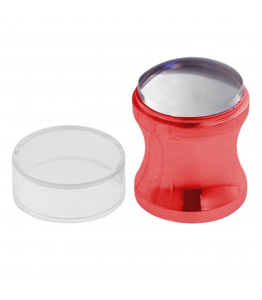 مهر ناخن (استمپ) شابلون دار قرمز باز