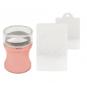 مهر ناخن (استمپ) شابلون دار رزگلد