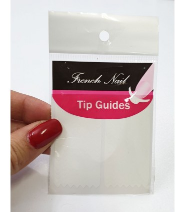 برچسب فرنچ ناخن Tip Guide مدل دندانه ای با دست
