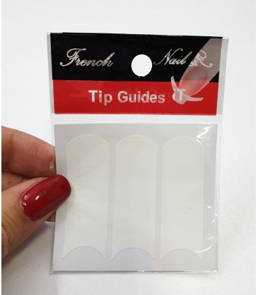 برچسب فرنچ ناخن Tip Guide مدل هلالی با دست
