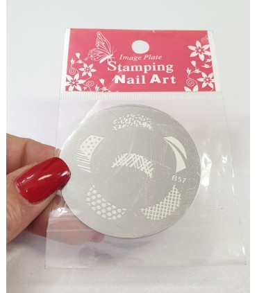 شابلون فلزی کوچک ناخن شماره B57