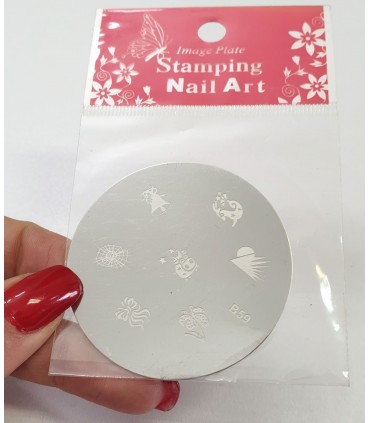 شابلون فلزی کوچک ناخن شماره B59