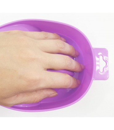 ظرف مانیکور بنفش با دست