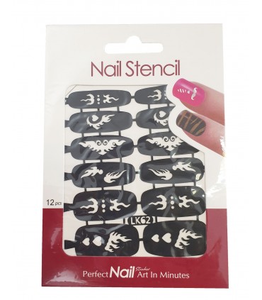 شابلون کاغذی طراحی ناخن کد LK62