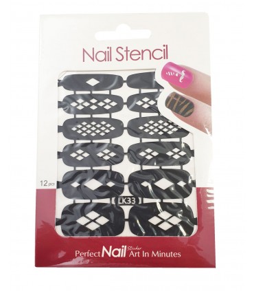 شابلون کاغذی طراحی ناخن کد LK33