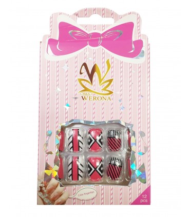 ناخن مصنوعی ژله ای بچه گانه Werona طرح ساده شماره 2