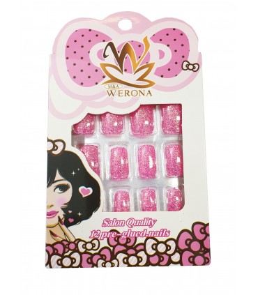 ناخن مصنوعی ژله ای بزرگسال Verona طرح پولکی شماره 1