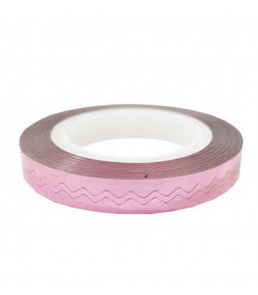 نوار طراحی ناخن پهن زیگزاگ صورتی