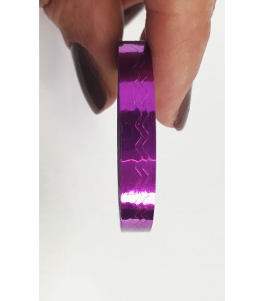 نوار طراحی ناخن پهن زیگزاگ بنفش با دست