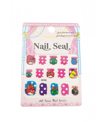 استیکر سه بعدی ناخن بچه گانه مدل DK105