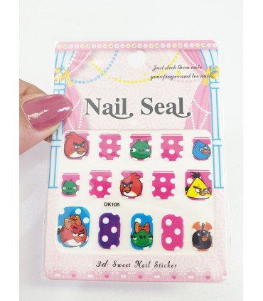 استیکر سه بعدی ناخن بچه گانه مدل DK105  نزدیک