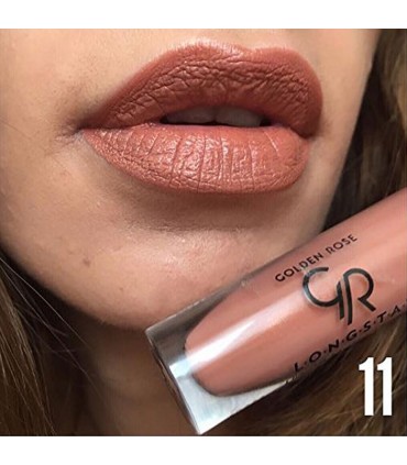 رژ لب مایع مات گلدن رز Long Stay Liquid Matte شماره 11 با رژ