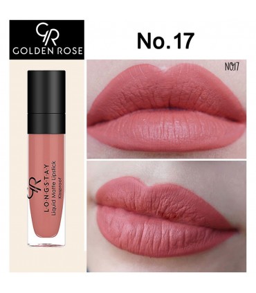 رژ لب مایع مات گلدن رز Long Stay Liquid Matte شماره 17 نزدیک