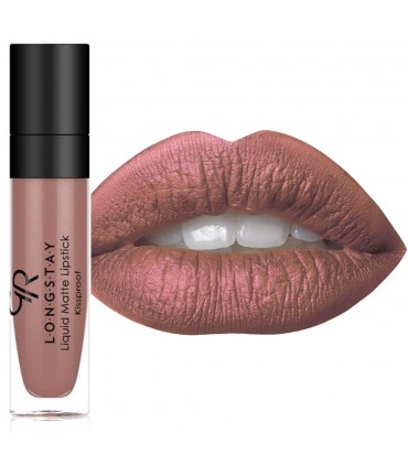 رژ لب مایع مات گلدن رز Long Stay Liquid Matte شماره 24 لب