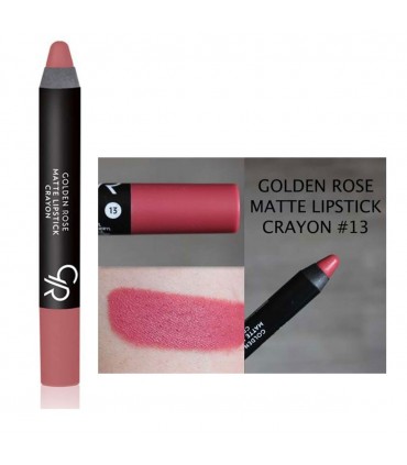 رژ لب مدادی مات گلدن رز Matte Crayon شماره 13 جدا