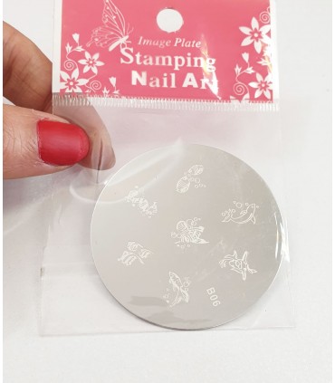 شابلون فلزی کوچک ناخن شماره B06