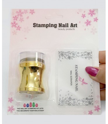 مهر ناخن طلایی SNT (استمپ) با دست