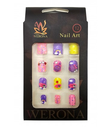 ناخن مصنوعی ژله ای بچه گانه Werona طرح لب