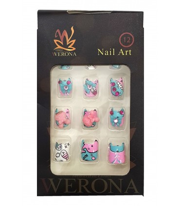 ناخن مصنوعی ژله ای بچه گانه Werona طرح دریایی