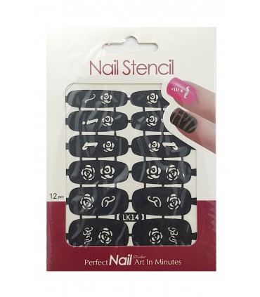 شابلون کاغذی طراحی ناخن کد LK14