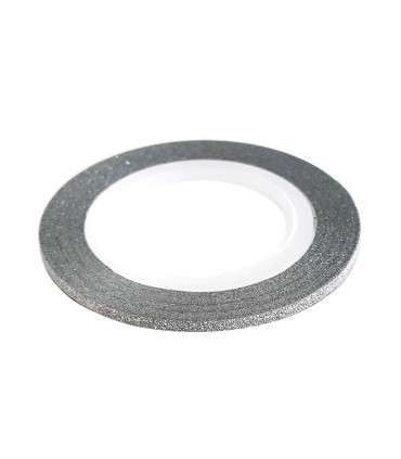 نوار طراحی ناخن باریک نقره ای اکلیلی