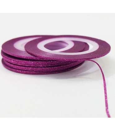 نوار طراحی ناخن باریک صورتی اکلیلی چندتایی