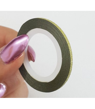 نوار طراحی ناخن طلایی اکلیلی 2mm  دست