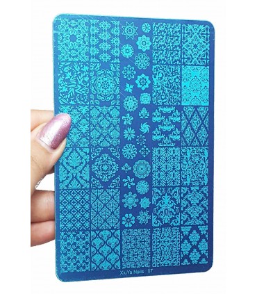 شابلون فلزی ناخن بزرگ شماره XiuYa Nails 07