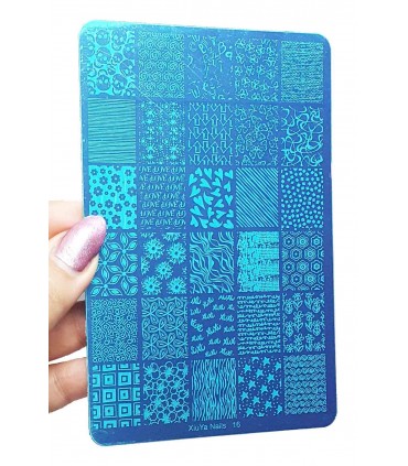 شابلون فلزی ناخن بزرگ شماره XiuYa Nails 16