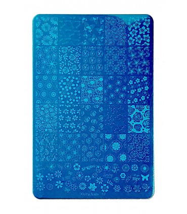 شابلون فلزی ناخن بزرگ شماره XiuYa Nails 17 بی دست