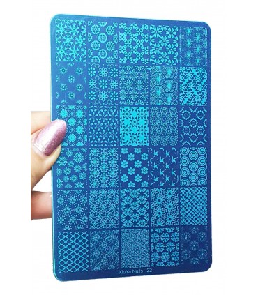 شابلون فلزی ناخن بزرگ شماره XiuYa Nails 22