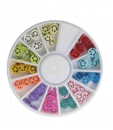 نگین ناخن ترکیبی طرح صورتک