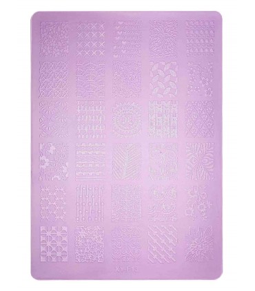 شابلون پلاستیکی ناخن متوسط شماره F13 بنفش