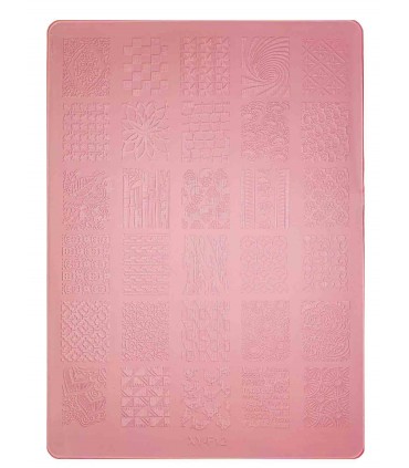 شابلون پلاستیکی ناخن متوسط شماره F12 صورتی