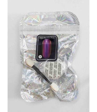 پودرسوپرکروم ناخن طیف بنفش با جلد