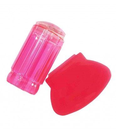 مهر ناخن (استمپ) رنگ سرخابی